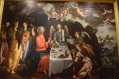 Museo Goya: Cristo servido por los ángeles en el desierto di Francisco Pacheco