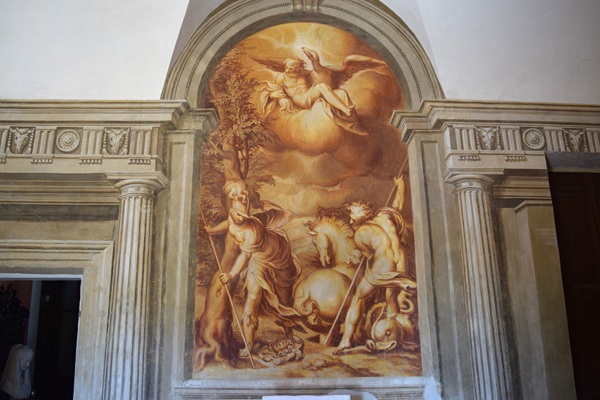 Sala Rossa: Atena e Poseidone